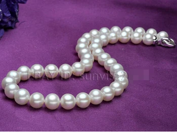 Femeile Cadou cuvântul Iubesc Femeile noul colier alb 9-10mm Akoya Autentic Colier de Perle 6.0 -bijuterii