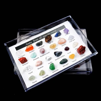 3PCS Mini Naturale Cristal Agat Piatră Minerale Și combustibili Fosili Completă Colecție de pietre de Crăciun Countdown Calendar