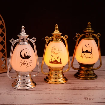 Eid Mubarak a CONDUS Lampă cu Ulei Ornament Stil Vintage Vânt Felinar Electronice Portabile Lumini de Noapte Islam Partid Musulman Decor Consumabile