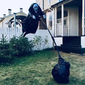 Grădină Grim Reaper Ghostface Sperietoare De Arta Curte Agățat Țipăt Înfricoșător Fantoma De Halloween Striga Ghostface Sperietoare Decor În Aer Liber