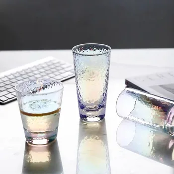 De lux fara Plumb Curcubeu ciocan de Sticlă Ceașcă de Cafea de Suc de Paharul de Vin Cristal Transparent cani de Sticla Pentru Cadou