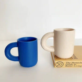 Nordic Grăsime Cremos Maner Cana Ceramica pentru Cafea cu Lapte Cana de Apa Culoare Solidă