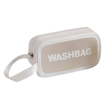 Portabil de Mare Capacitate de Călătorie Portabil Transparent Wash Bag PU Mat, rezistent la apa Sac de Cosmetice de Îngrijire a Pielii de Produs Sac de Depozitare