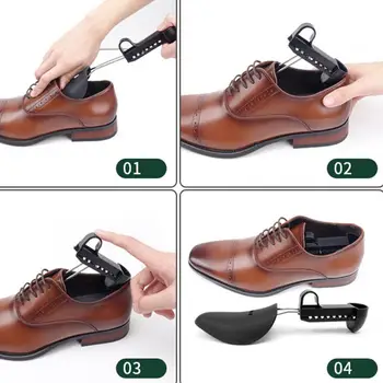 1 Pereche de Pantofi de Copaci Lungime Reglabil Negru Mat Plastic Universal Bărbați Femei Pantofi Forma Sprijină Deținătorii Tărgi pentru Acasă