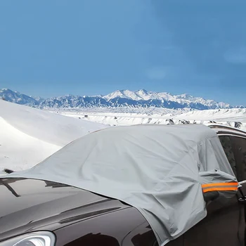 Universal Auto Parbriz, Pe Jumătate Acoperiți De Căldură Umbra Soare Anti Zăpadă, Îngheț, Gheață, Praf Scut Protector Masina De Vară Acoperi