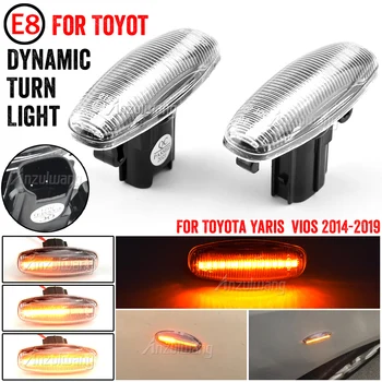 2 buc Led-uri Auto Dinamic de poziție Laterale Lumina de Semnalizare Pentru Toyota Yaris Vios Secvențială de Semnalizare Lampa 2016 2017 2018 2019