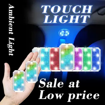 Masina Interior plafoniera Degetul Citirea Senzorului Lampa USB Atracție Încărcare cu LED-uri de Lumină Ușă Decor Interior Magnetic de Lumina Auto O0X0