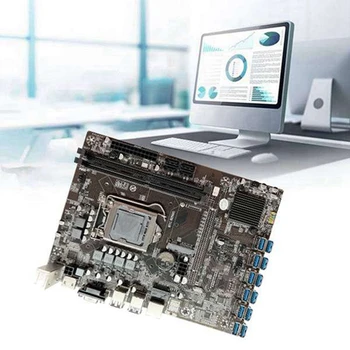 B250C BTC Placa de baza LGA1151 DDR4 8GB 2666Mhz RAM+RJ45 Cablu de Rețea+Cablu SATA 12XPCIE Să USB3.0 Grafică Slot Pentru Card