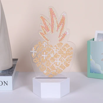 ZOOYA DIY Diamant Pictură de Lumină Led Lampă Specială în Formă de Diamant Mozaic Ananas Cruce Cusatura Broderie Diamant Arta Acasă Cadou
