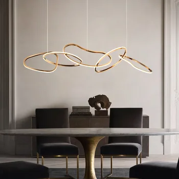 Nordic a condus corp de iluminat fier suspendu corp de iluminat lustre pendente pandantiv lampă de iluminat comercial sufragerie living