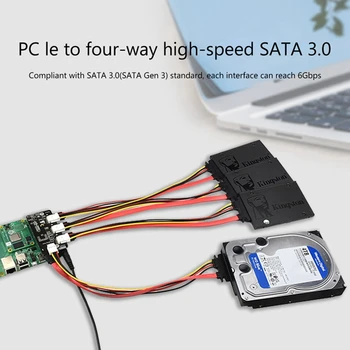 Pentru Raspberry Pi CM4 Extensie Placa PCI-E Pentru a 4-Way SATA3.0 Prelungire Bord 6Gbps de Mare Viteză Interfață SATA Suporta CM4