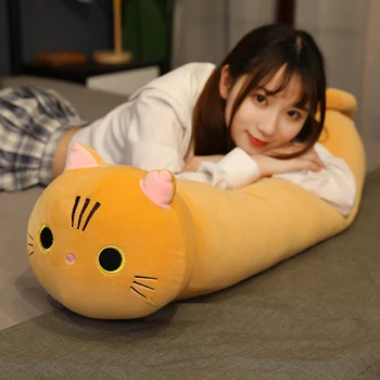 80-100cmkawaii pluș moale de dormit pisica drăguț perna păpușă jucărie pentru copii Fată Ziua de nastere cadou de Ziua Îndrăgostiților C