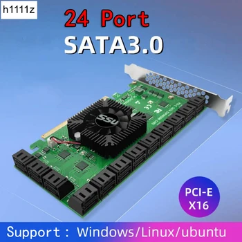 Chi Miniere Coloană 24 Port SATA PCI Express X16 Controller SATA pe PCI-E Adaptor PCIE, SATA Add Pe Card PCIE să SATA3 Card de Expansiune