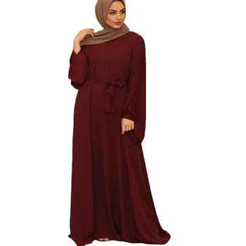 Rochie musulman Femeile Lung Abaya Dubai Orientul Mijlociu Jalabiya Culoare Solidă Haină turcă Magazin de Îmbrăcăminte Islamic Abaya pentru Femei