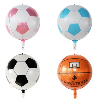 10/20buc 22Inch 4D Brazilia Fotbal Balon de Baschet Aer Globo Tema Sport Petrecere Copil de Dus Decoratiuni Copil Jucărie Cadou