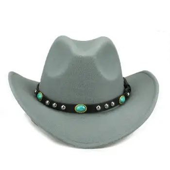 Moda Nit Roll-Up Margine Largă De Vest Cowboy Pălărie Cowgirl Sombrero Jazz Capac