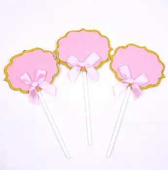 50pcs Lollipop Panglică Arc Toppers Tort de Pavilion Pentru Petrecerea de Nunta Aniversare zi de Naștere Copil de Dus Decoratiuni Consumabile