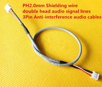 Fast Free Nava 20BUC PH2.0mm Ecranare wire cap dublu audio liniile de semnal pentru amplificator 3Pin 30CM Anti-interferențe cablu audio