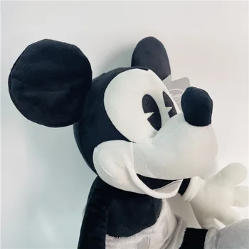 45cm Pluș Disney Mickey Mouse Clasic Retro Alb-Negru Moale Jucării de Pluș Drăguț Păpușă de Pluș Jucărie Drăguț pentru Fete pentru Copii Cadouri