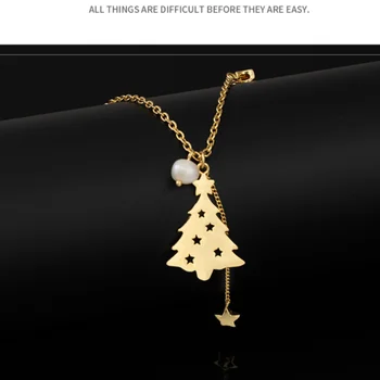 Pomul de crăciun colier de personalitate de Moda colier Cravată Colier Pentru Femei placate cu Aur cadou de Crăciun en-gros bijuterii 2021