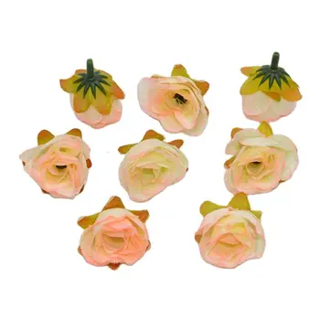 10buc Real atinge 4cm Artificiale Ceai de Flori de Trandafir Cap Pentru Petrecerea de Nunta Decor Acasă DIY Cununa Album Ambarcațiuni de Flori False
