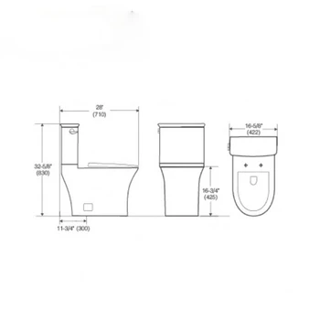 Ceramica de Toaleta Si Podea Montat Tip de Instalare Jet de Spălare Toalete closestool wc