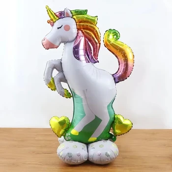 Unicorn Film De Aluminiu Balon În Picioare Bază Unicorn Partidul Decor Balon De Jucărie Pentru Copii