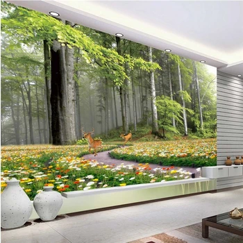 Beibehang Personalizate Foto Tapet de Perete, Autocolante 3D Murală Natura Forest 3D TV Fondul papel de parede tapet pentru pereți 3 d