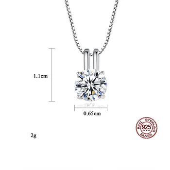 SACE GEMS1 Carate Moissanite Diamond Pandantiv Colier pentru Femei de Top de Calitate Argint 925 Petrecere de Nunta Mireasa Bijuterii Fine