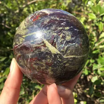 Naturale cristal de sânge de dragon de piatră sfera vindecare chakra acasă decorare cadou