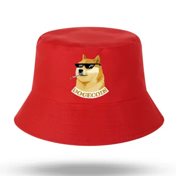 Cryptocurrency Doge Imprimare Bărbați Femei Pălărie Găleată În Aer Liber Protecție Solară Plajă Capac Pescar Pălărie De Soare Drumeții, Pescuit Capac