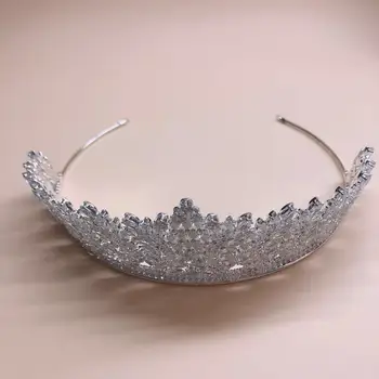 Femei de lux a lui coroana Stras rafinat frizură cristal ziua de bijuterii de păr coroana de mireasa mireasa stralucitoare accesorii