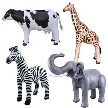 Mare Simulare De Animale Balon Gonflabil Model Broasca Elefant, Girafa, Zebra, Leu Balons Ziua De Nastere Copil One1st Păduri Sălbatice Balon