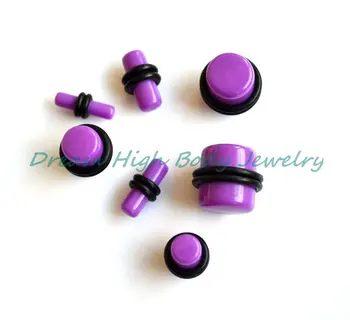 Nou Stil Violet UV Ureche Plug Inel targă kit set Body Piercing Mulțime Inel Simplu Trup Tunel Ear Expander Cercel Bijuterii 70pcs