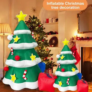 Desene animate Gonflabile Moș Crăciun Pom de Crăciun 2.1 m/2,4 m Cu LED Lumina Modelul de Expansiune Pentru Mall în aer liber de Crăciun Decor Cald