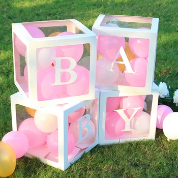 Balon alfabet Cutie Balon Transparent Cutie pentru Nunta de Ziua Copilului Duș 1st Birthday Party Decor Balon Consumabile