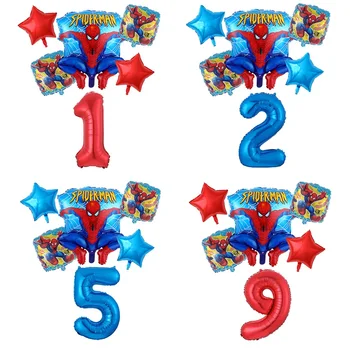 6Pcs/Set Spiderman Balon Super-Erou Petrecere 30inch Numărul Gonflabile Heliu Balon Petrecere Decoratiuni Jucarii Copii Globos