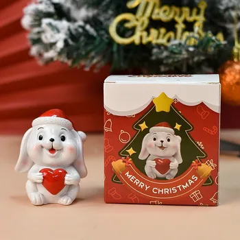 Figurine Drăguț Vesel Ornamente De Crăciun Cadou Mic Copac, Animale, Moș Crăciun Minunat Decor Acasă De Crăciun Tabelul Accesorii De Anul Nou 2023