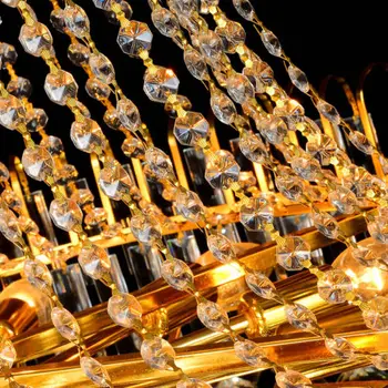 Aur de lux K9 Cristal LED Lampă Candelabru Fixture10 Lumina 60*60*70cm 110-240v