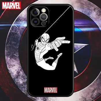 Caz de telefon pentru Apple iPhone 11 12 13 14 Pro Plus 7 8 SE XR XS Max 6 6s Plus Silicon Moale Caz Capacul Marvel benzi Desenate Spider-Man