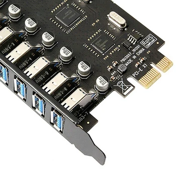 7 Porturi PCI-E Cu HUB USB 3.0 PCI Express Card de Expansiune Adaptor de 5Gbps Pentru Placa de baza ZOTAC+PRIN Chip