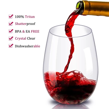 450ML de Plastic Pahar de Vin, Incasabilă Pahar de Vin Transparente Pot Fi Refolosite, Suc Bea Bere la Pahar, Petrecere Pahar de Șampanie 16 oz