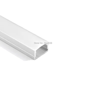 10 X 1M Seturi/Lot U forma LED iluminat canal Square tip led din aluminiu profil pentru plafon montat lumini de perete