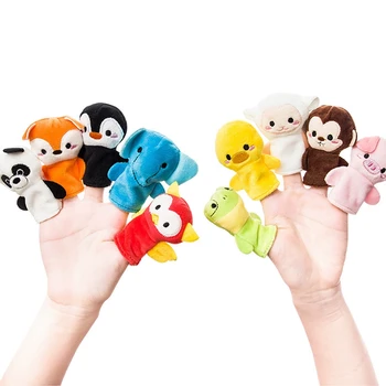 NOU-Marionete Deget de Desene animate Drăguț Biologice Animale Deget de Păpuși Jucării de Pluș copil Copil Favoarea Păpuși Jucărie pentru Băieți și Fete