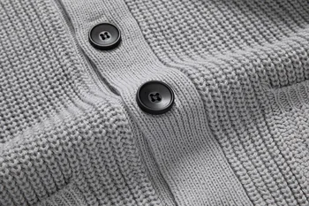 Domn Toamna Iarna Barbati Îngroșat Pulover Rever Mare Dimensiune Moda Cardigan Tricotate Elastic Sweatershirt Haina 21Q4306