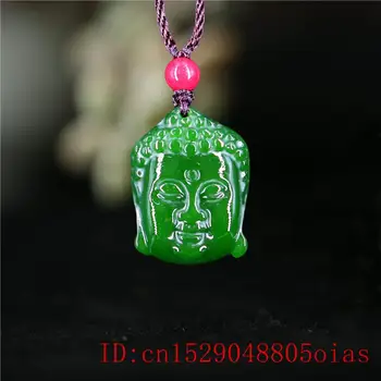 Green Jade Buddha Pandantiv Barbati pentru Colier Farmec Chineză Cadouri Bijuterii Naturale Amuleta de Moda pentru Femei Jadeit Sculptate