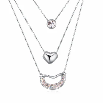 Oferta speciala Inima de Cristal Coliere& Pandantive Bijuterii de Moda mai Multe Straturi pentru o femeie #113551