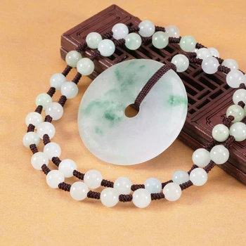 Zheru bijuterii naturale Birmanez de jad gogoasa pandantiv colier rafinat de bijuterii cel mai frumos cadou
