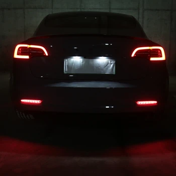 Auto Bara Spate Reflector, pentru Tesla Model 3 LED-uri Dinamice de Semnalizare Luminile de Ceață Spate Lămpi de Spic Stil