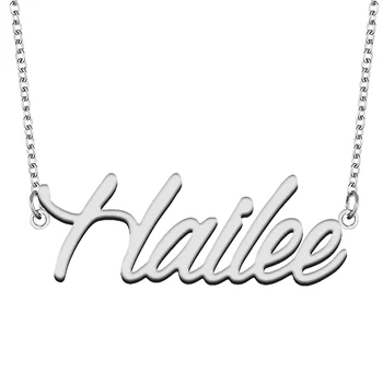 Colier cu Numele Hailee pentru Ei Membru de Familie cel Mai bun Prieten de Ziua de nastere Cadouri de Crăciun, de Ziua Mamei de Ziua Îndrăgostiților